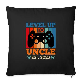 Niveau Oncle de jeu jusqu’à Oncle 2023 - Housse de coussin décorative 45 x 45 cm - noir - Devant