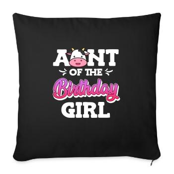 Best Aunt in the World Birthday Girl Niece Tant - Sofa pillowcase 17,3'' x 17,3'' (45 x 45 cm) - black - Front