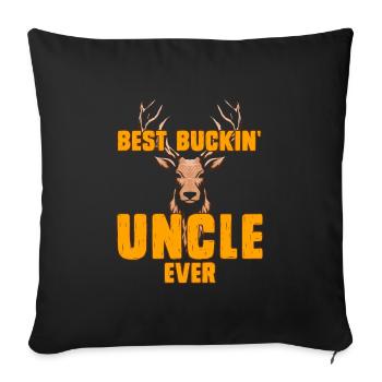 Best Buckin Uncle Ever Bester Onkel - Sofa pillowcase 17,3'' x 17,3'' (45 x 45 cm) - black - Front
