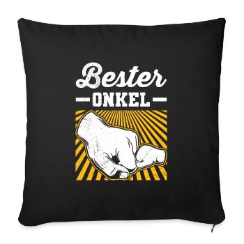 Bester Onkel - Sofakissenbezug 45 x 45 cm - Schwarz - Vorne