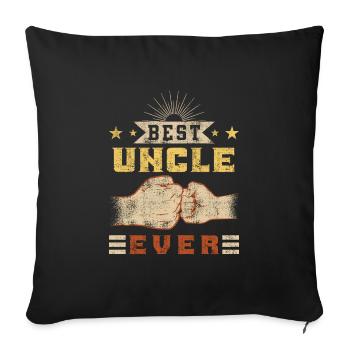 Best Uncle ever Vintage Uncle - Sofa pillowcase 17,3'' x 17,3'' (45 x 45 cm) - black - Front