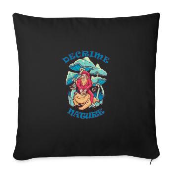 Decrime Nature Colorful Magic Mushroom Trippy - Sofakissenbezug 45 x 45 cm - Schwarz - Vorne