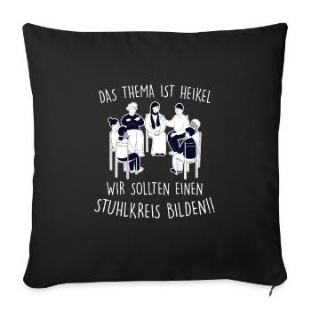 Social Work Chair Circle Group Social Workers - Sofa pillowcase 17,3'' x 17,3'' (45 x 45 cm) - black - Front