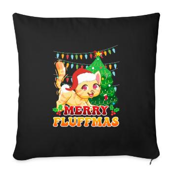 Joyeux Noël des chats de Fluffma - Housse de coussin décorative 45 x 45 cm - noir - Devant