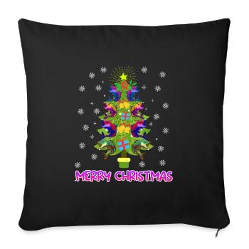 Joyeux pêcheur à la ligne - Housse de coussin décorative 45 x 45 cm - noir - Devant