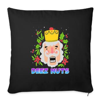 Deez Nuts Nutcracker Christmas Ugly Christmas - Sofa pillowcase 17,3'' x 17,3'' (45 x 45 cm) - black - Front