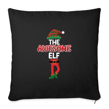 The awesome Elf incredible elf - Sofa pillowcase 17,3'' x 17,3'' (45 x 45 cm) - black - Front