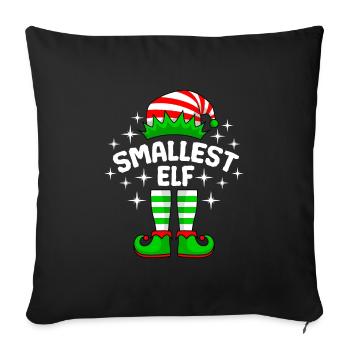 Petit elfe petite sœur petit frère - Housse de coussin décorative 45 x 45 cm - noir - Devant
