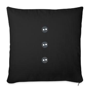 Snowman Costume Fake Buttons - Sofa pillowcase 17,3'' x 17,3'' (45 x 45 cm) - black - Front