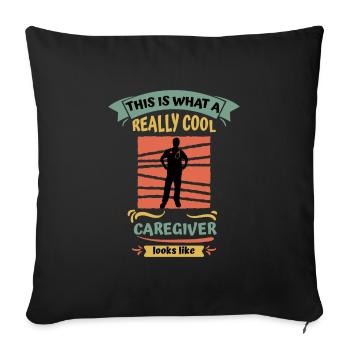This is what a cool nurse looks like Geriatric nurse - Sofa pillowcase 17,3'' x 17,3'' (45 x 45 cm) - black - Front