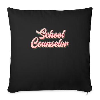 School accompaniment Inclusion best school companion - Sofa pillowcase 17,3'' x 17,3'' (45 x 45 cm) - black - Front