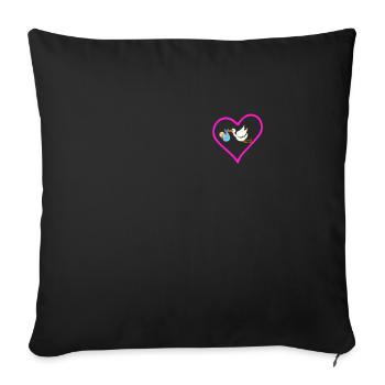 La cigogne arrive Je suis sage-femme - Housse de coussin décorative 45 x 45 cm - noir - Devant