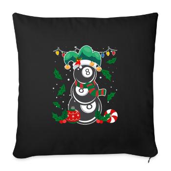8-Ball Billiard Player Billiards - Sofa pillowcase 17,3'' x 17,3'' (45 x 45 cm) - black - Front