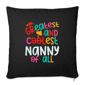 Vous êtes l’assistante maternelle la plus incroyable et la plus cool - Housse de coussin décorative 45 x 45 cm - noir - Devant
