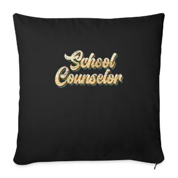 School accompaniment Inclusion best school companion - Sofa pillowcase 17,3'' x 17,3'' (45 x 45 cm) - black - Front