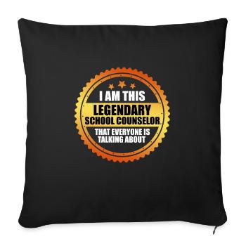 Inclusion I am the legendary school companion - Sofa pillowcase 17,3'' x 17,3'' (45 x 45 cm) - black - Front