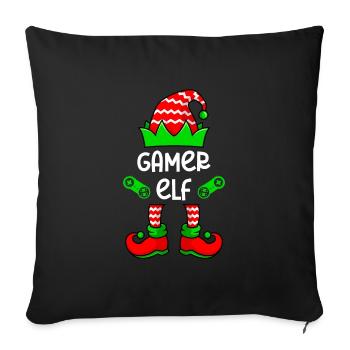 Gamer Elfe Gaming Gaming Players - Sofa pillowcase 17,3'' x 17,3'' (45 x 45 cm) - black - Front