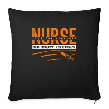 No excuse I'm the nurse - Sofa pillowcase 17,3'' x 17,3'' (45 x 45 cm) - black - Front