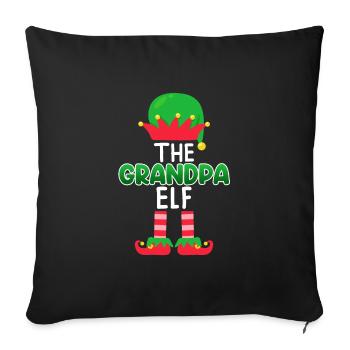 Opa Elfe Grandpa Elf - Sofa pillowcase 17,3'' x 17,3'' (45 x 45 cm) - black - Front