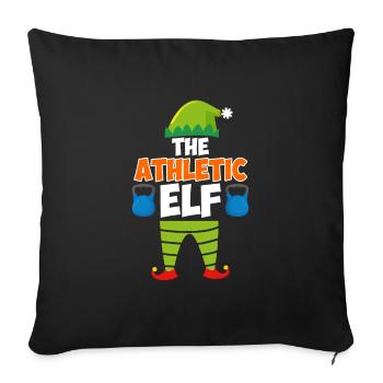 The Athletic Elf Weihnachten Leichtathletik - Sofakissenbezug 45 x 45 cm - Schwarz - Vorne