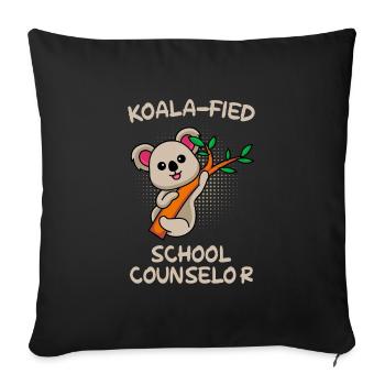 Koala Qualified School Companion - Sofa pillowcase 17,3'' x 17,3'' (45 x 45 cm) - black - Front