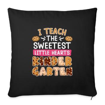 I have the best kindergarten kids educator - Sofa pillowcase 17,3'' x 17,3'' (45 x 45 cm) - black - Front