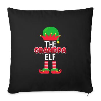 Opa Elfe Grandpa Elf - Sofakissenbezug 45 x 45 cm - Schwarz - Vorne