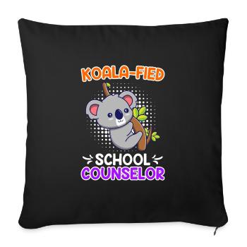 Koala - fied Qualified School Companion - Sofa pillowcase 17,3'' x 17,3'' (45 x 45 cm) - black - Front