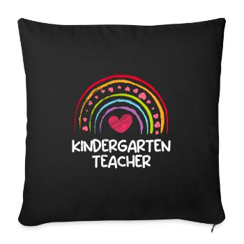 Kindergarten I am a kindergarten teacher - Sofa pillowcase 17,3'' x 17,3'' (45 x 45 cm) - black - Front