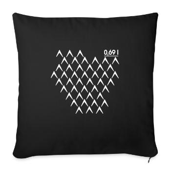 Frankfurt 069 Abbelwoiglas nervuré motif Äppler - Housse de coussin décorative 45 x 45 cm - noir - Devant