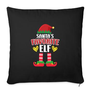 Santa's favorite elf Nicholas - Sofa pillowcase 17,3'' x 17,3'' (45 x 45 cm) - black - Front