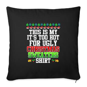 Ugly Christmas warm Christmas - Sofa pillowcase 17,3'' x 17,3'' (45 x 45 cm) - black - Front