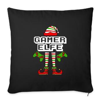 Gamer Elfe Gaming - Sofa pillowcase 17,3'' x 17,3'' (45 x 45 cm) - black - Front