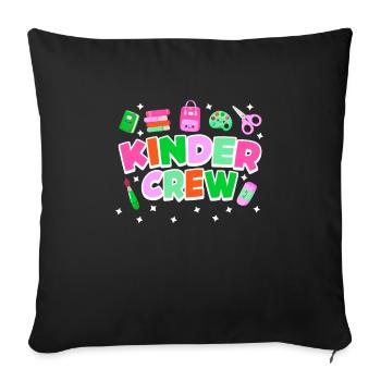 Children crew my group in kindergarten - Sofa pillowcase 17,3'' x 17,3'' (45 x 45 cm) - black - Front
