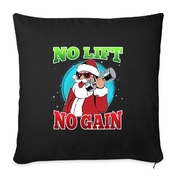 No Lift no Gain Nikolaus No Lift no Gift - Sofa pillowcase 17,3'' x 17,3'' (45 x 45 cm) - black - Front