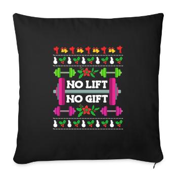Weight Training Trainer No Lift no Gift Dumbbell - Sofa pillowcase 17,3'' x 17,3'' (45 x 45 cm) - black - Front