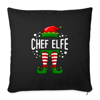 Chef Elfe Boss Papa Father Christmas Families - Sofa pillowcase 17,3'' x 17,3'' (45 x 45 cm) - black - Front