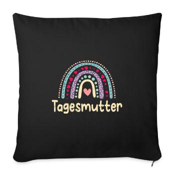 Kinder Kita Ich bin eine Tagesmutter - Sofakissenbezug 45 x 45 cm - Schwarz - Vorne