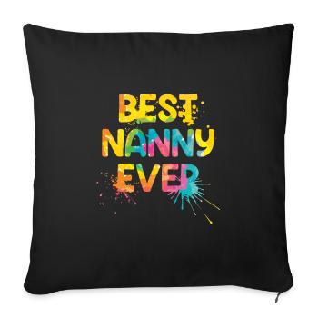 Die beste Nanny der welt Beste Tagesmutter - Sofakissenbezug 45 x 45 cm - Schwarz - Vorne