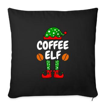 Coffee Elf Coffee Drinkers - Sofa pillowcase 17,3'' x 17,3'' (45 x 45 cm) - black - Front