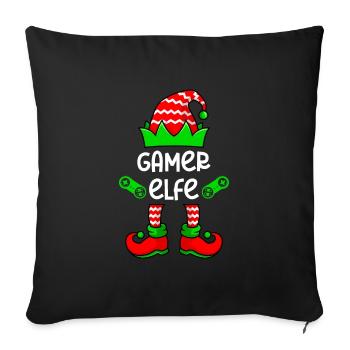 Gamer Elfe Gaming Gaming Players - Sofa pillowcase 17,3'' x 17,3'' (45 x 45 cm) - black - Front