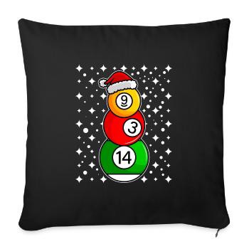 Billiard balls Billiard players Snooker Billiards - Sofa pillowcase 17,3'' x 17,3'' (45 x 45 cm) - black - Front