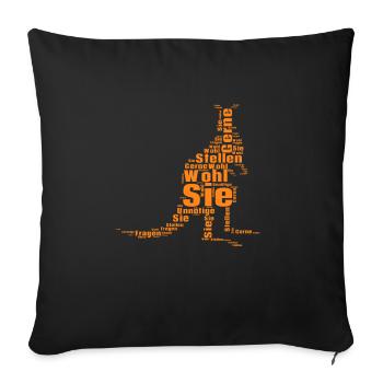 You probably like to ask unnecessary questions Boxer - Sofa pillowcase 17,3'' x 17,3'' (45 x 45 cm) - black - Front
