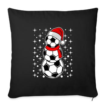 Football St. Nicholas Football in Winter Football Fan - Sofa pillowcase 17,3'' x 17,3'' (45 x 45 cm) - black - Front