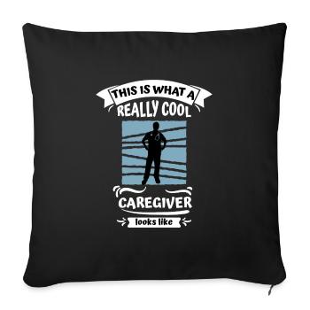 This is what a cool nurse looks like Geriatric nurse - Sofa pillowcase 17,3'' x 17,3'' (45 x 45 cm) - black - Front