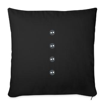 Snowman Costume Fake Buttons - Sofa pillowcase 17,3'' x 17,3'' (45 x 45 cm) - black - Front