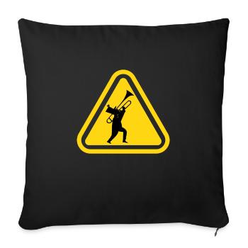 Orchestra Band Winds Concert Attention Trombone - Sofa pillowcase 17,3'' x 17,3'' (45 x 45 cm) - black - Front