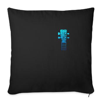 Band guitarist Musician I play the guitar - Sofa pillowcase 17,3'' x 17,3'' (45 x 45 cm) - black - Front
