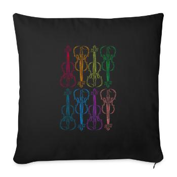 Musicien de concert Musicien Premier violon - Housse de coussin décorative 45 x 45 cm - noir - Devant