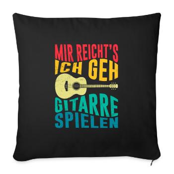 Musicien Je suis assez Je joue de la guitare maintenant - Housse de coussin décorative 45 x 45 cm - noir - Devant